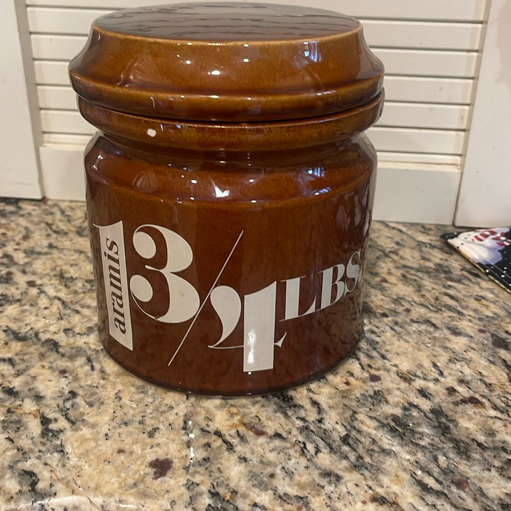 Vintage Aramis Stoneware Jar with Lid - 70s Handcrafted Pottery - Home Decor